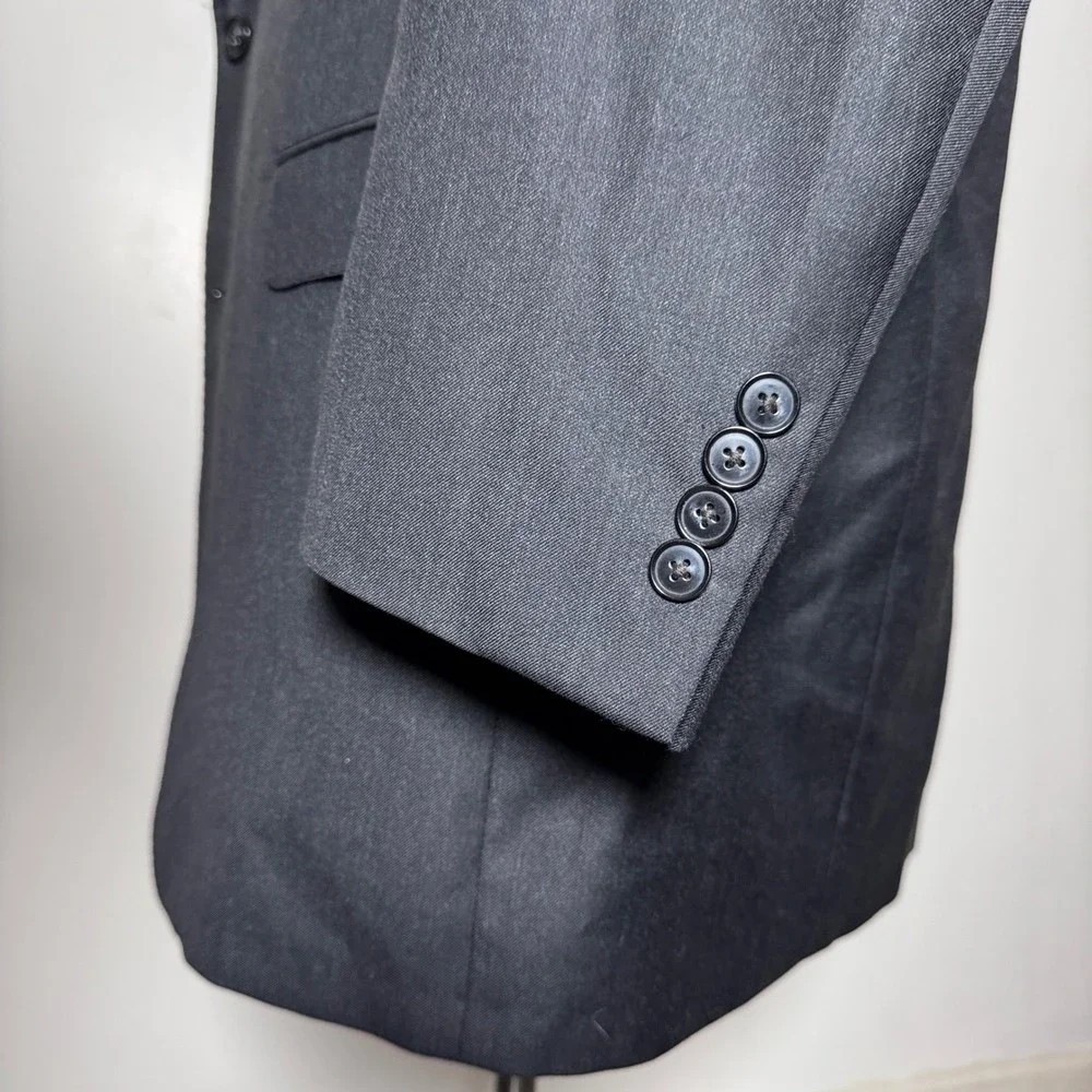 Samuelsohn Suit Mens 48XL 35x30.5 Charcoal Solid Super 110s Wool 2-Button Canada